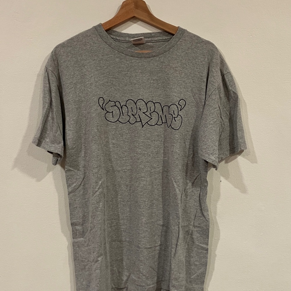 Supreme Gray Graphic Tee vintage